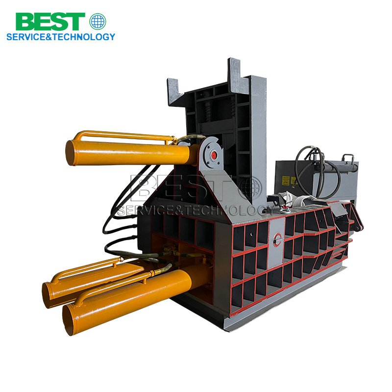 High‑density metal briquette made by waste metal pre‑press machine for easy transport