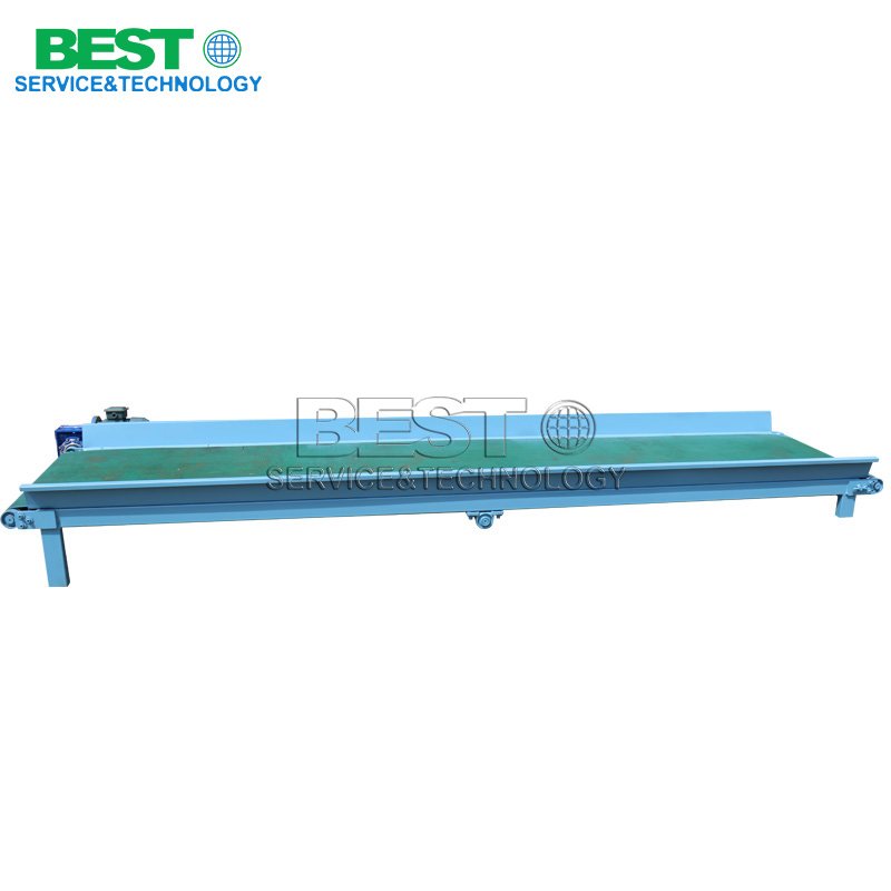 Customized length & height belt conveyor for different plywood processing layout