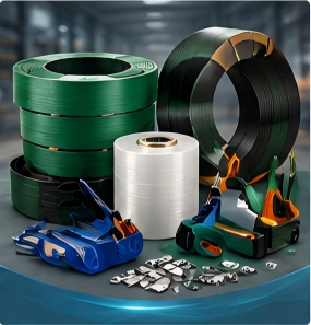 Industrial packaging materials and strapping solutions