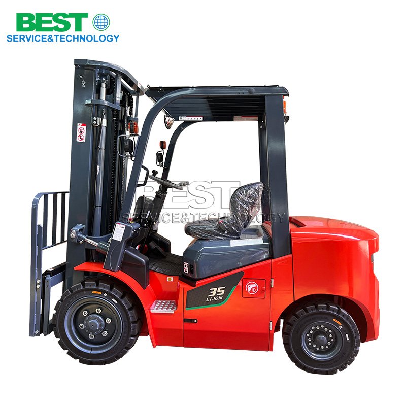 Heavy duty diesel forklift used in construction and industrial sites