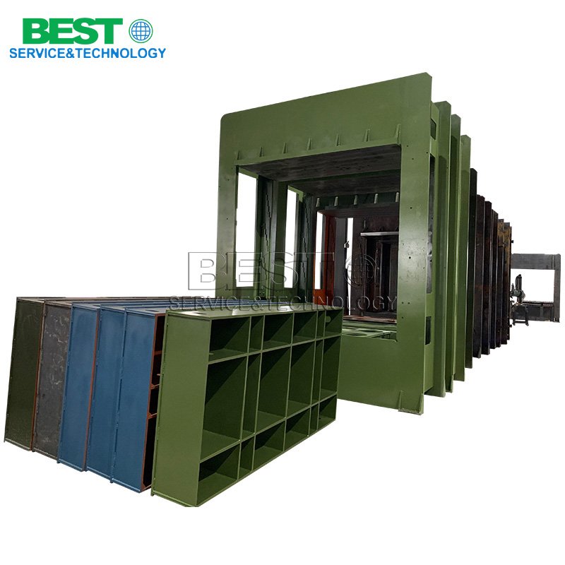 Industrial hot press structural parts for plywood manufacturing