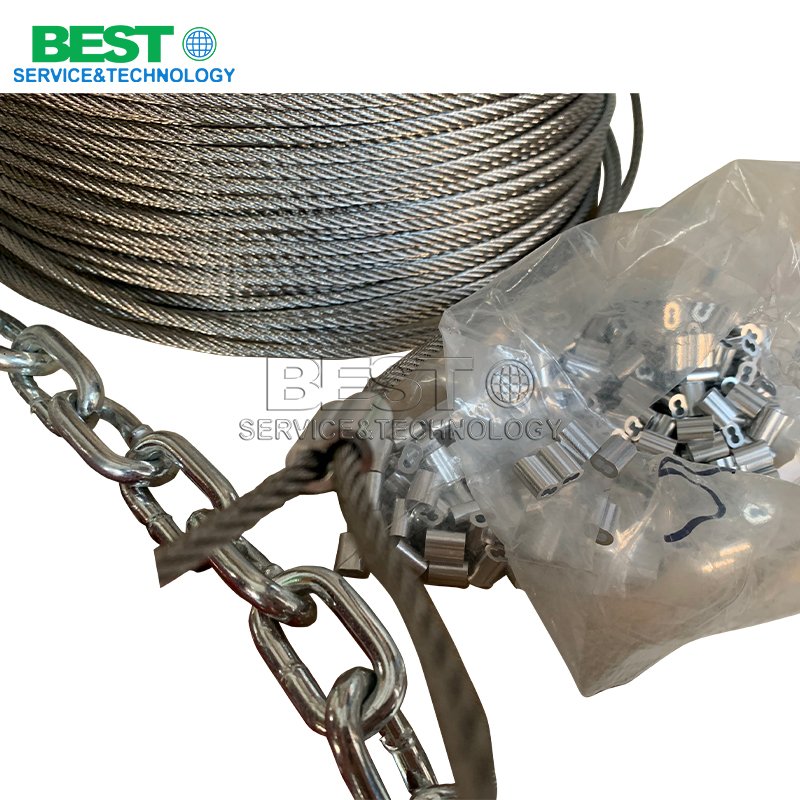 Custom diameter galvanized steel wire rope for plywood production line machinery