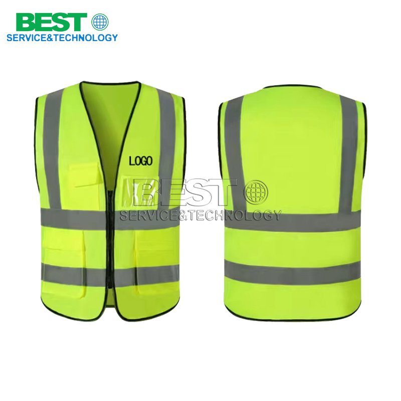 Breathable high‑visibility reflective vest for plywood factory workers and logistics