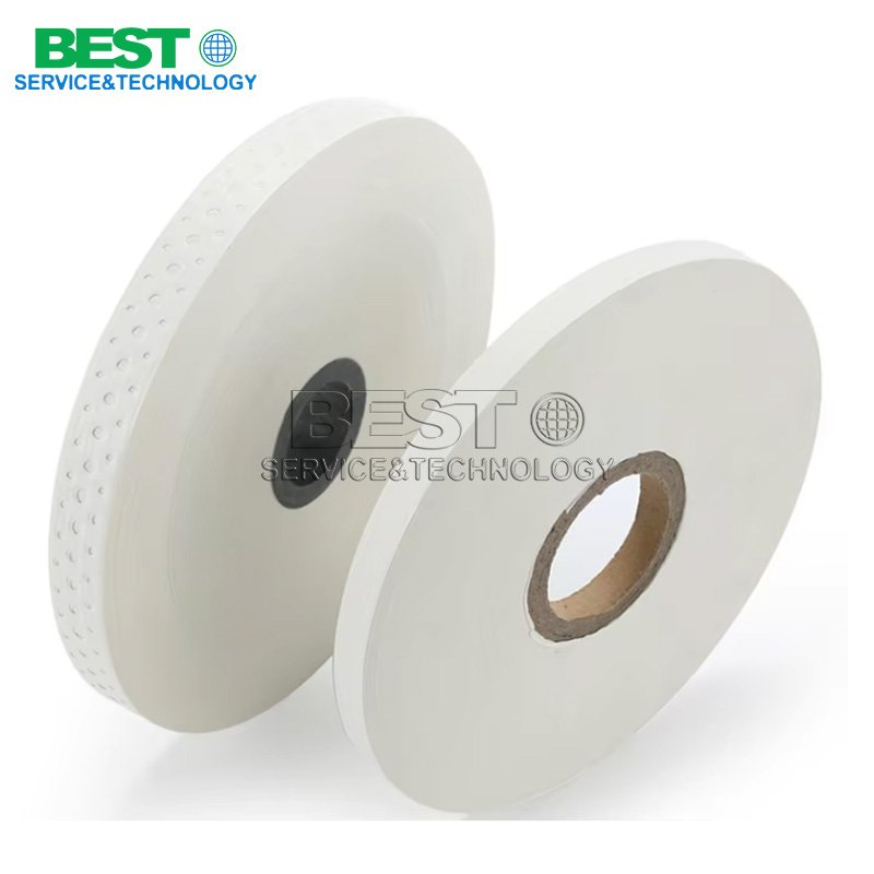 White adhesive veneer tape for wood panel edge bonding and repair