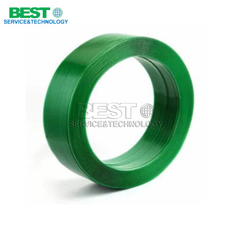 High-strength green PET strapping roll for industrial packaging