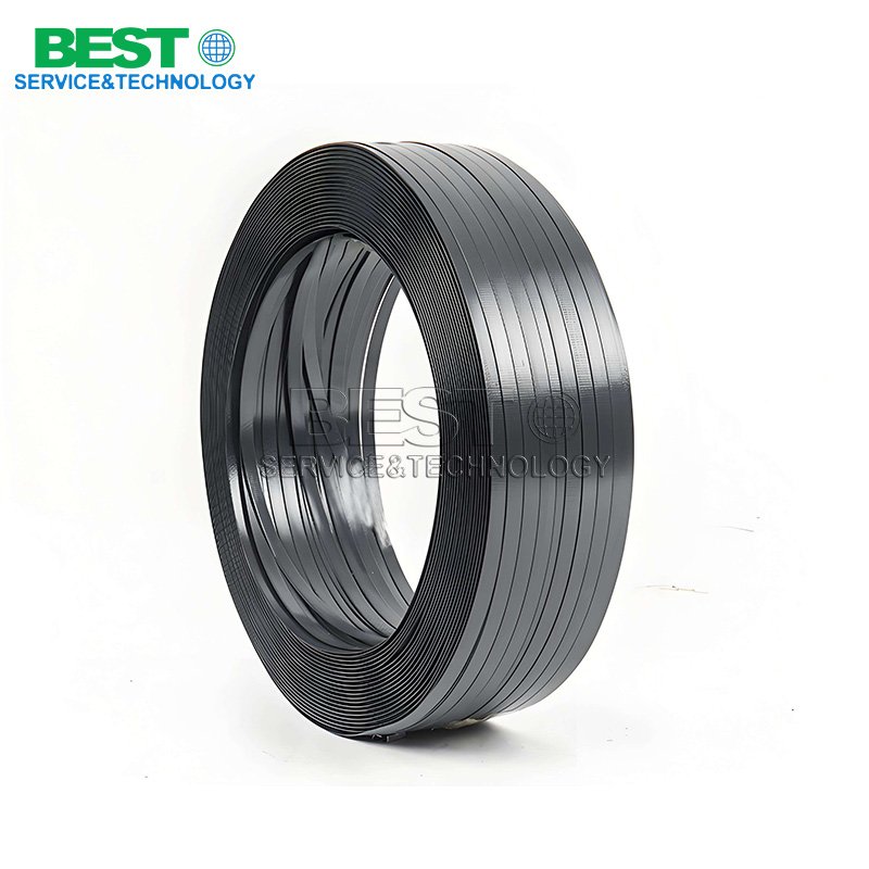 High-strength black PET strapping roll for industrial packaging