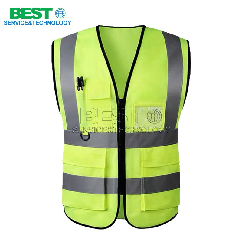 Breathable mesh reflective vest for construction and logistics workers