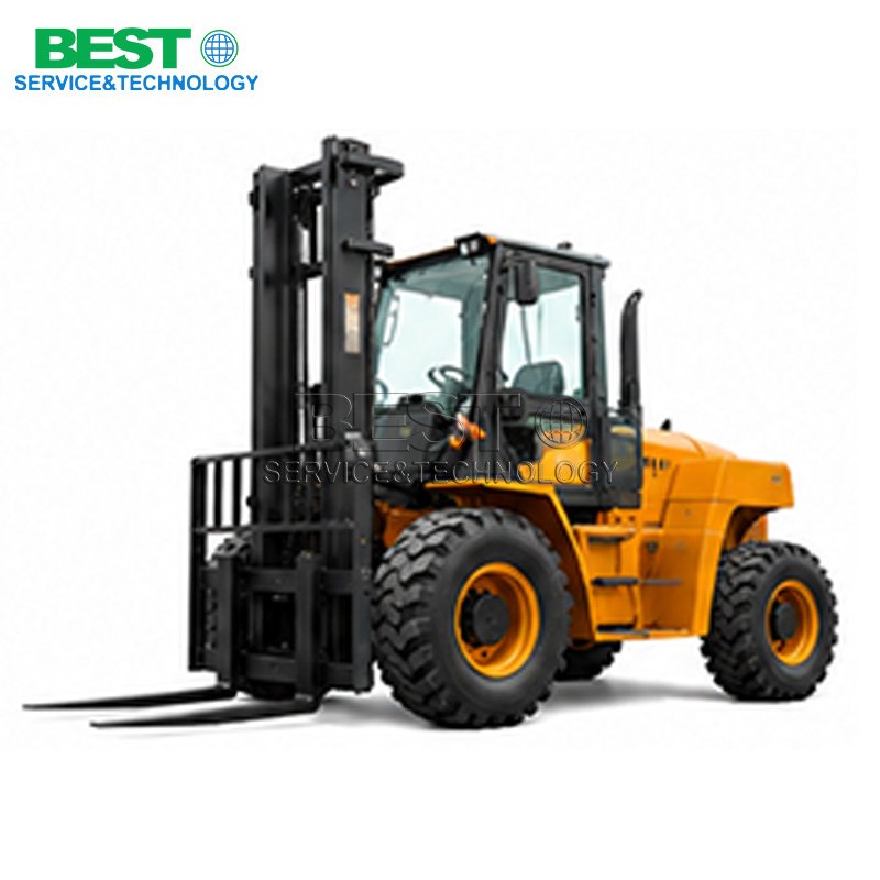 rough terrain forklift outdoor construction site heavy duty off road forklift