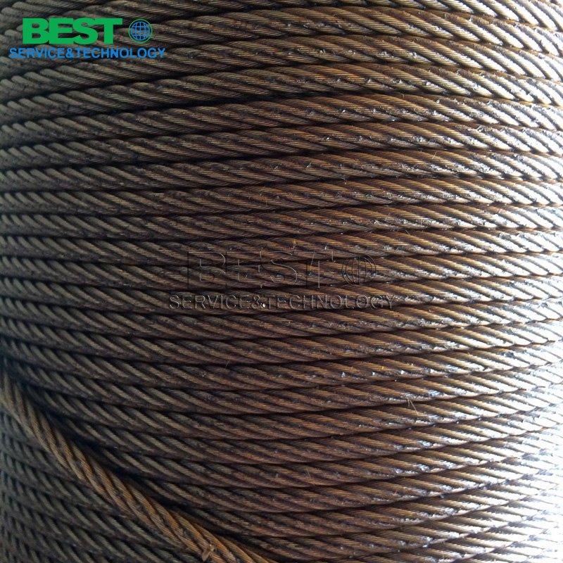 Hemp core steel wire rope used in crane and hoisting equipment